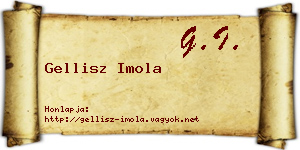 Gellisz Imola névjegykártya